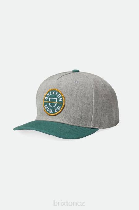 tmavě vřesově šedá/tmavě zelená Brixton muži hřeben c mp snapback 4DHP262 Příslušenství
