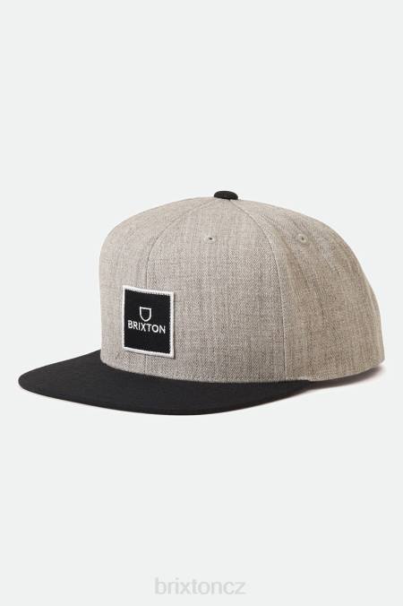 vřesově šedá/černá Brixton muži alfa čtverec netlpus mp snapback 4DHP287 Příslušenství