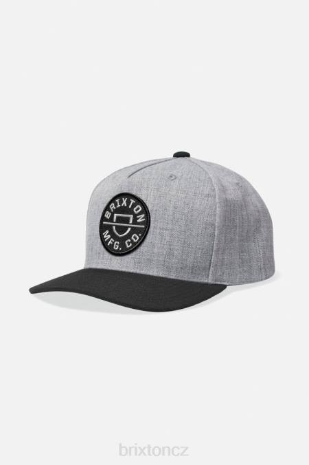 vřesově šedá/černá Brixton muži crest c netplus mp snapback 4DHP260 Příslušenství