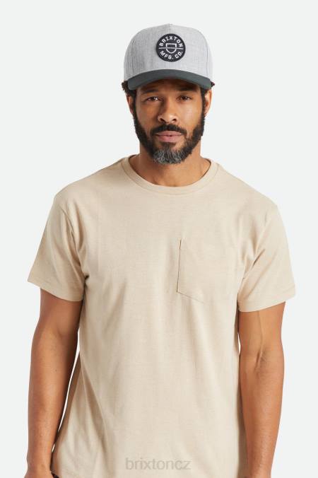 vřesově šedá/černá Brixton muži crest c netplus mp snapback 4DHP260 Příslušenství
