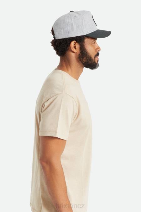 vřesově šedá/černá Brixton muži crest c netplus mp snapback 4DHP260 Příslušenství