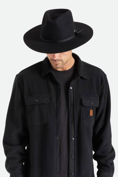 Černá Brixton unisex Cohen kovbojský klobouk 4DHP205 Příslušenství