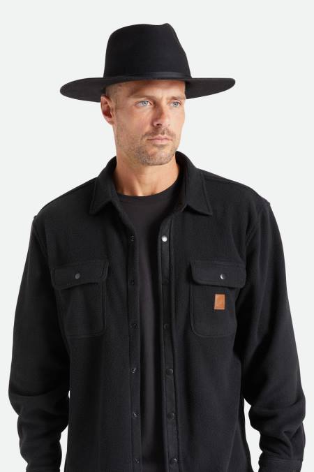 Černá Brixton unisex Cohen kovbojský klobouk 4DHP205 Příslušenství