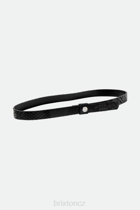 Černá Brixton unisex nastavitelný pásek na klobouk z hadí kůže 4DHP350 Příslušenství