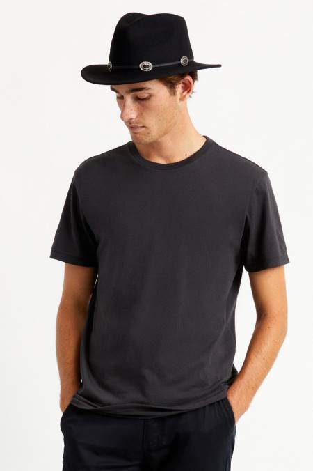 Černá Brixton unisex nastavitelný pásek na západní klobouk 4DHP362 Příslušenství