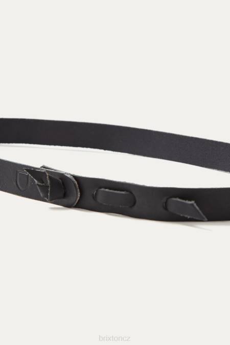 Černá Brixton x Artifact unisex kožený nastavitelný pásek na klobouk 4DHP372 Příslušenství