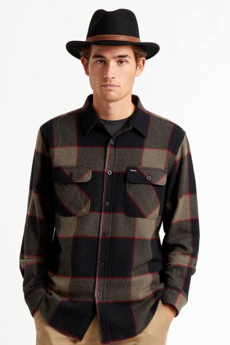 hnědý Brixton unisex kloboukový pásek s nastavitelnou přezkou 4DHP364 Příslušenství