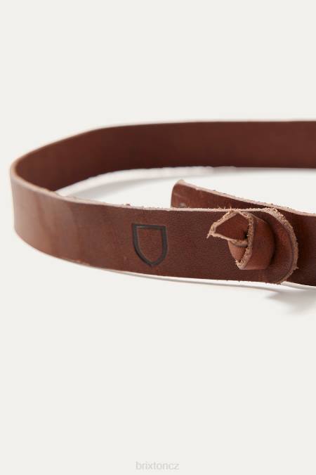 hnědý Brixton x Artifact unisex kožený nastavitelný pásek na klobouk 4DHP373 Příslušenství
