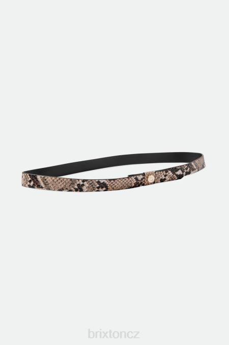 hnědá/bílá Brixton unisex nastavitelný pásek na klobouk z hadí kůže 4DHP349 Příslušenství