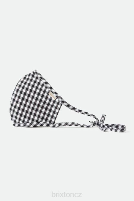 černý gingham Brixton unisex lehká antimikrobiální maska ​​na obličej 4DHP402 Příslušenství