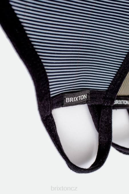 černý inženýrský pruh Brixton unisex reverzibilní maska ​​na obličej 4DHP396 Příslušenství