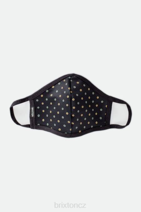 černá polka Brixton unisex reverzibilní maska ​​na obličej 4DHP397 Příslušenství
