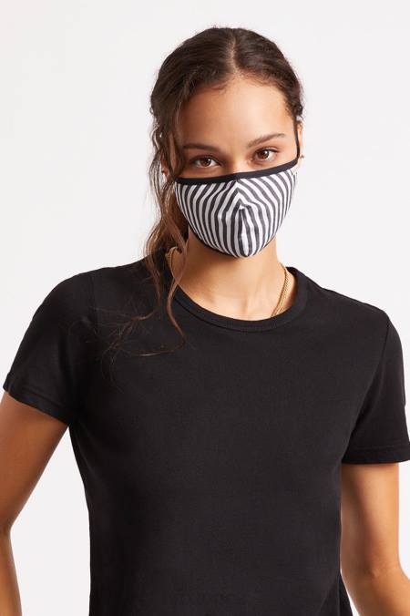 černý pruh Brixton unisex lehká antimikrobiální maska ​​na obličej 4DHP404 Příslušenství