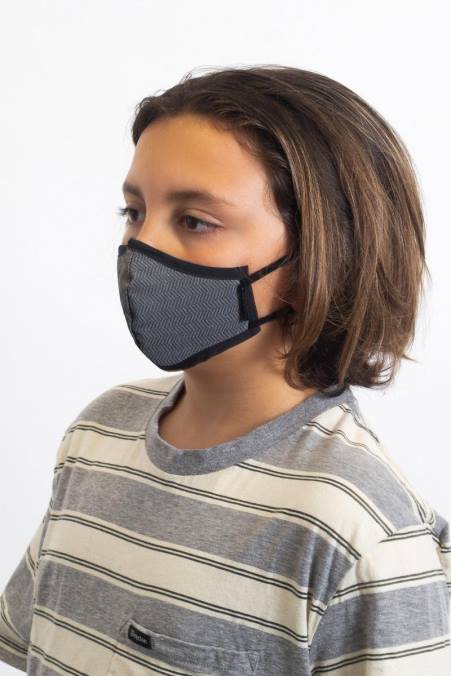 černá rybí kost Brixton unisex antimikrobiální maska ​​pro mládež 4DHP408 Příslušenství
