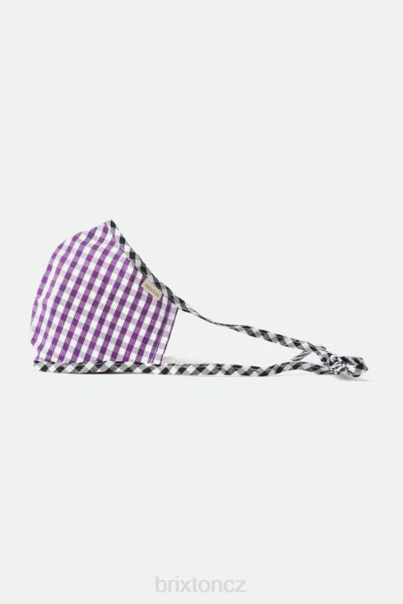 fialový gingham Brixton unisex lehká antimikrobiální maska ​​na obličej 4DHP406 Příslušenství