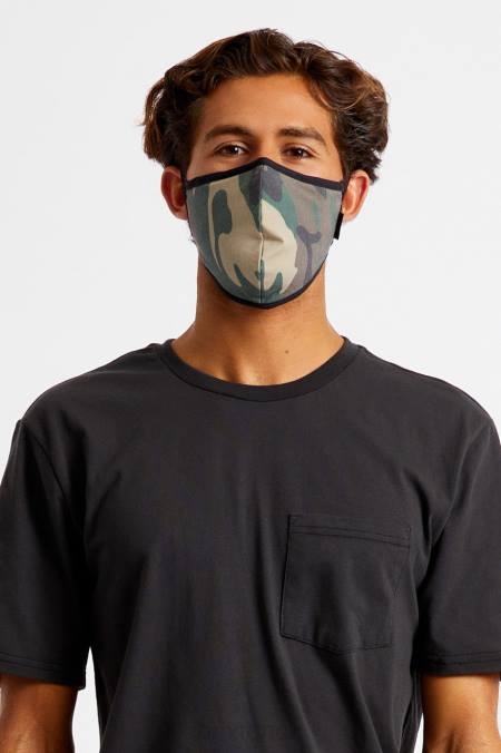 kamufláž Brixton unisex antimikrobiální 4směrná strečová maska ​​na obličej 4DHP388 Příslušenství