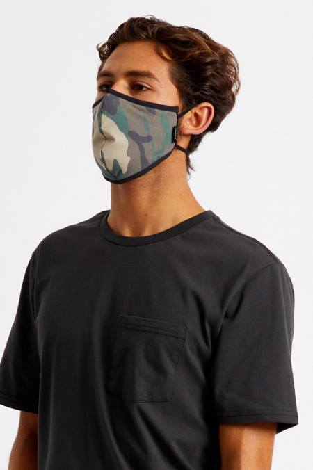 kamufláž Brixton unisex antimikrobiální 4směrná strečová maska ​​na obličej 4DHP388 Příslušenství