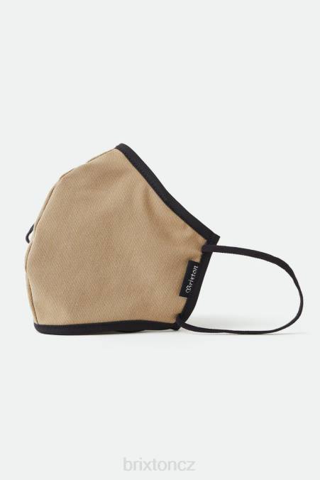khaki Brixton unisex antimikrobiální 4směrná strečová maska ​​na obličej 4DHP385 Příslušenství