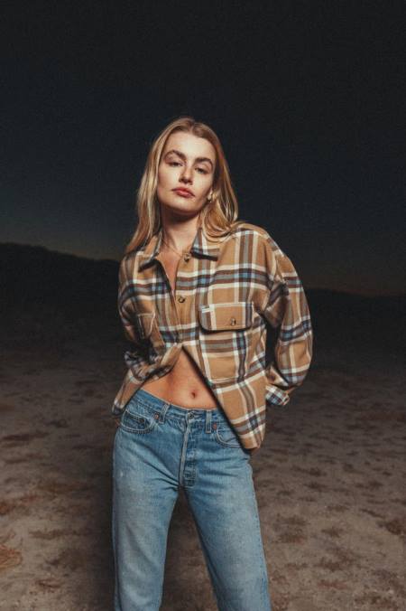 mojave Brixton ženy bowery l/s flanel 4DHP443 oděv