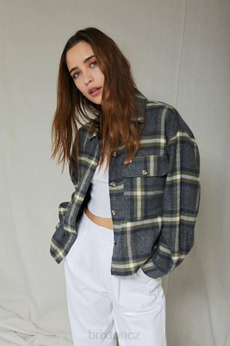 umyté námořnictvo Brixton ženy bowery l/s flanel 4DHP442 oděv