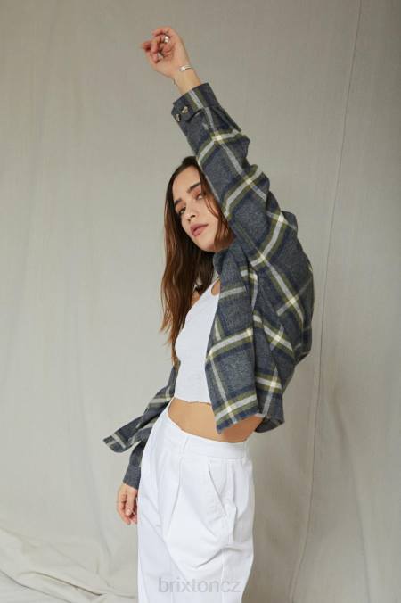 umyté námořnictvo Brixton ženy bowery l/s flanel 4DHP442 oděv