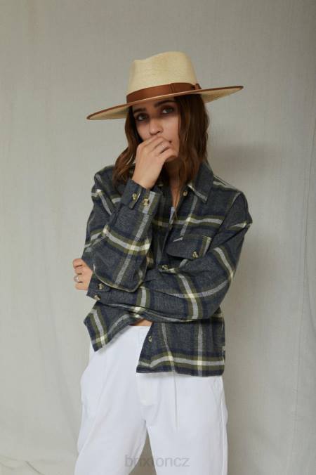 umyté námořnictvo Brixton ženy bowery l/s flanel 4DHP442 oděv