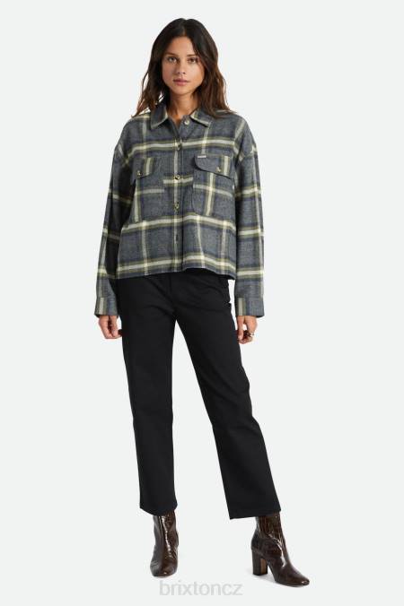 umyté námořnictvo Brixton ženy bowery l/s flanel 4DHP442 oděv