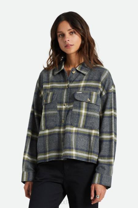 umyté námořnictvo Brixton ženy bowery l/s flanel 4DHP442 oděv