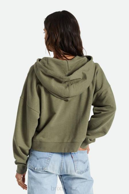 přebytek oliv Brixton ženy velká mikina s kapucí na zip 4DHP461 oděv