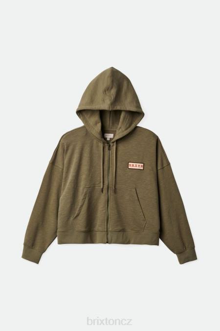 přebytek oliv Brixton ženy velká mikina s kapucí na zip 4DHP461 oděv