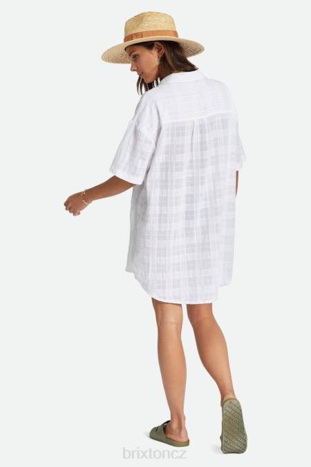 bílý Brixton ženy leon s/s overshirt šaty 4DHP421 oděv