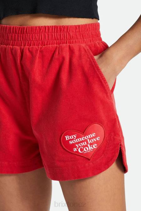 koksově červené Brixton ženy coca-cola runner short 4DHP493 oděv