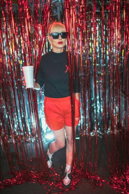 koksově červené Brixton ženy coca-cola runner short 4DHP493 oděv
