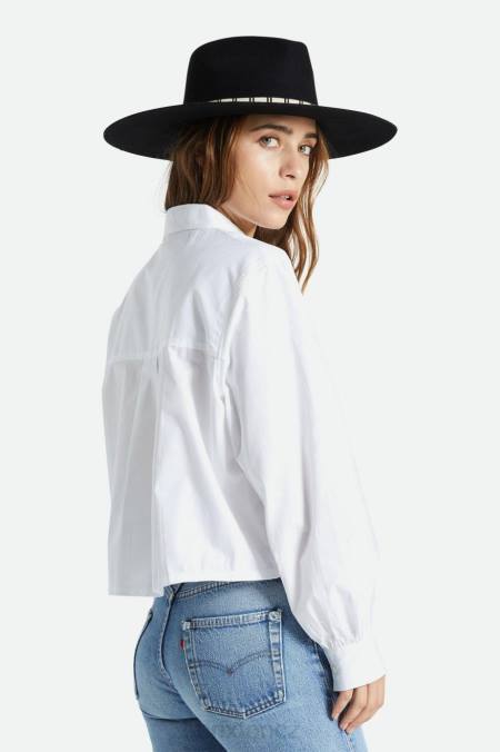 bílý Brixton ženy ústup l/s tkaný 4DHP445 oděv