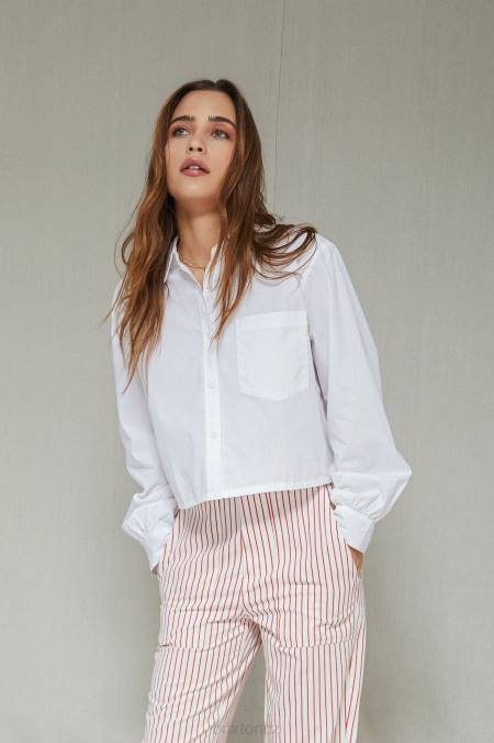 bílý Brixton ženy ústup l/s tkaný 4DHP445 oděv