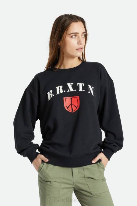 Černá Brixton ženy posádka štítu míru 4DHP460 oděv