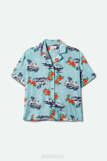 kanálová modrá Brixton ženy bunkr paradise s/s tkaný 4DHP418 oděv