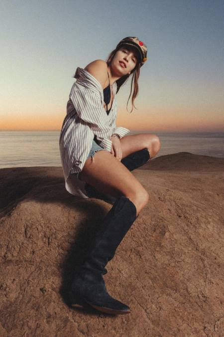 mojave Brixton ženy sidney oversized l/s tkaný 4DHP451 oděv