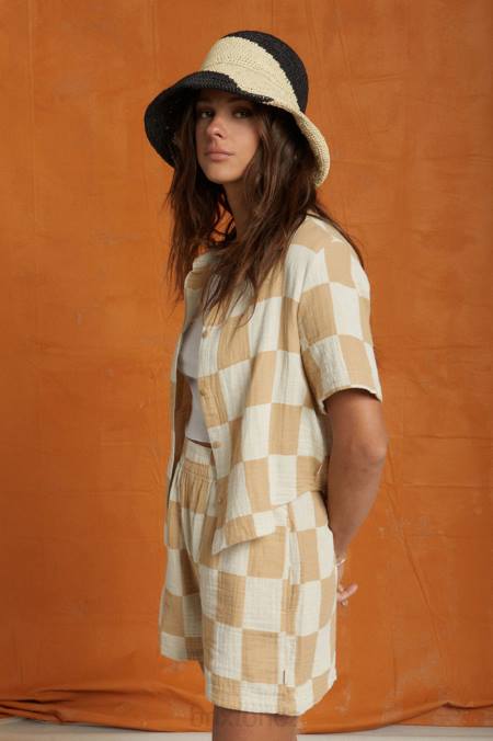 písek Brixton ženy mykonos boxy s/s tkané 4DHP414 oděv