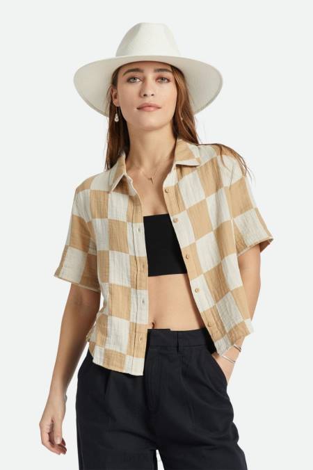 písek Brixton ženy mykonos boxy s/s tkané 4DHP414 oděv