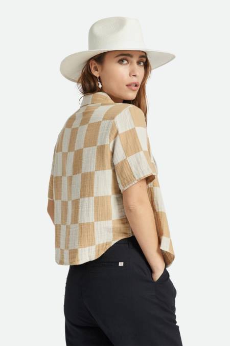 písek Brixton ženy mykonos boxy s/s tkané 4DHP414 oděv