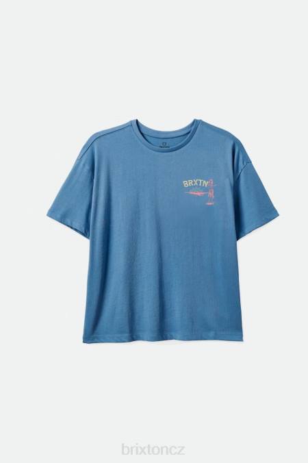 modré nebe Brixton ženy oversized boyfriend triko super 4DHP455 oděv
