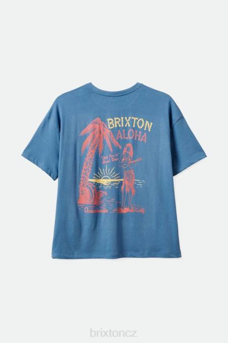 modré nebe Brixton ženy oversized boyfriend triko super 4DHP455 oděv