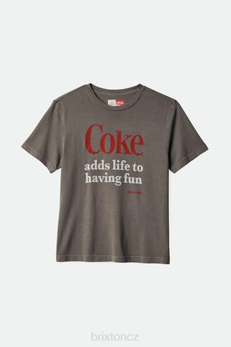 vyprané černé Brixton ženy coca-cola baví vintage crew tee 4DHP452 oděv