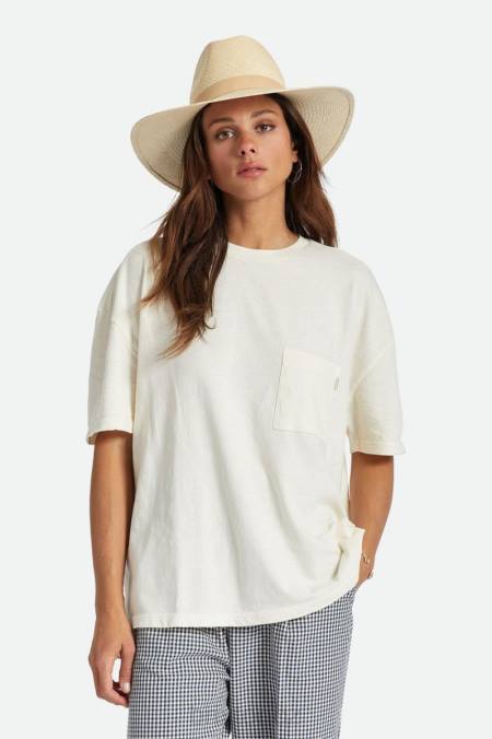 whitecap Brixton ženy bezstarostné oversized boyfriend kapesní tričko 4DHP437 oděv