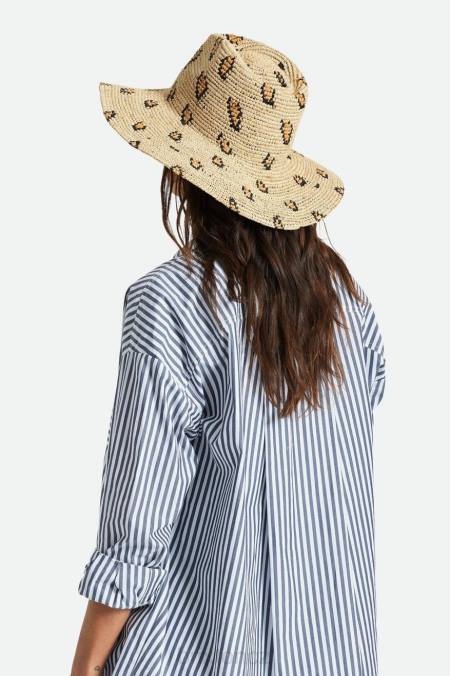 přírodní leopard Brixton ženy tkaný slaměný klobouk madeira 4DHP507 Příslušenství